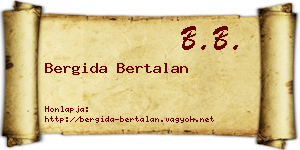 Bergida Bertalan névjegykártya