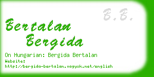 bertalan bergida business card